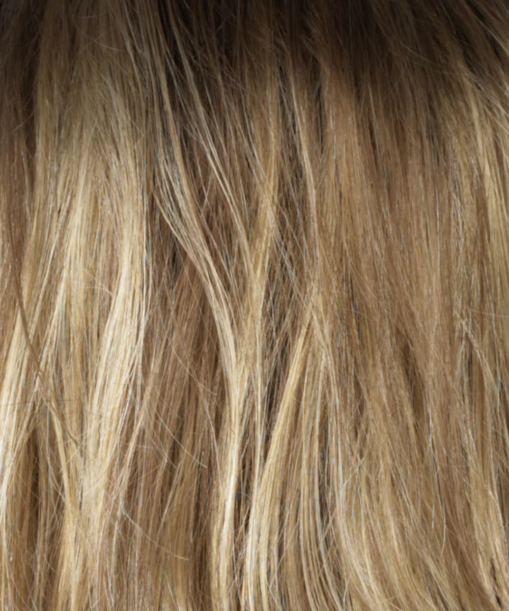 R12/26RT4 - Light Brown with Chunky Golden Blonde Highlights & Dark Brown Roots