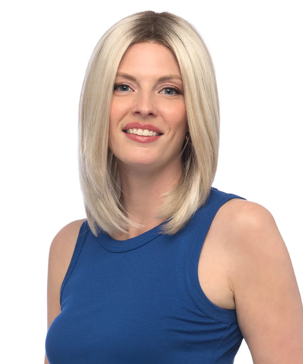 Monofilament with Lace Front Synthetic Wig Fallon by Estetica Designs shown in Sunlit Blonde