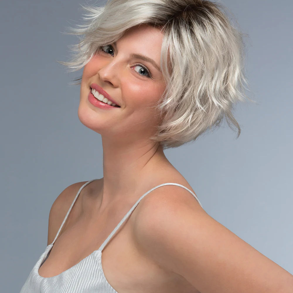 Monofilament Synthetic Wig Preston by Estetica Designs shown in Silversun Rooted