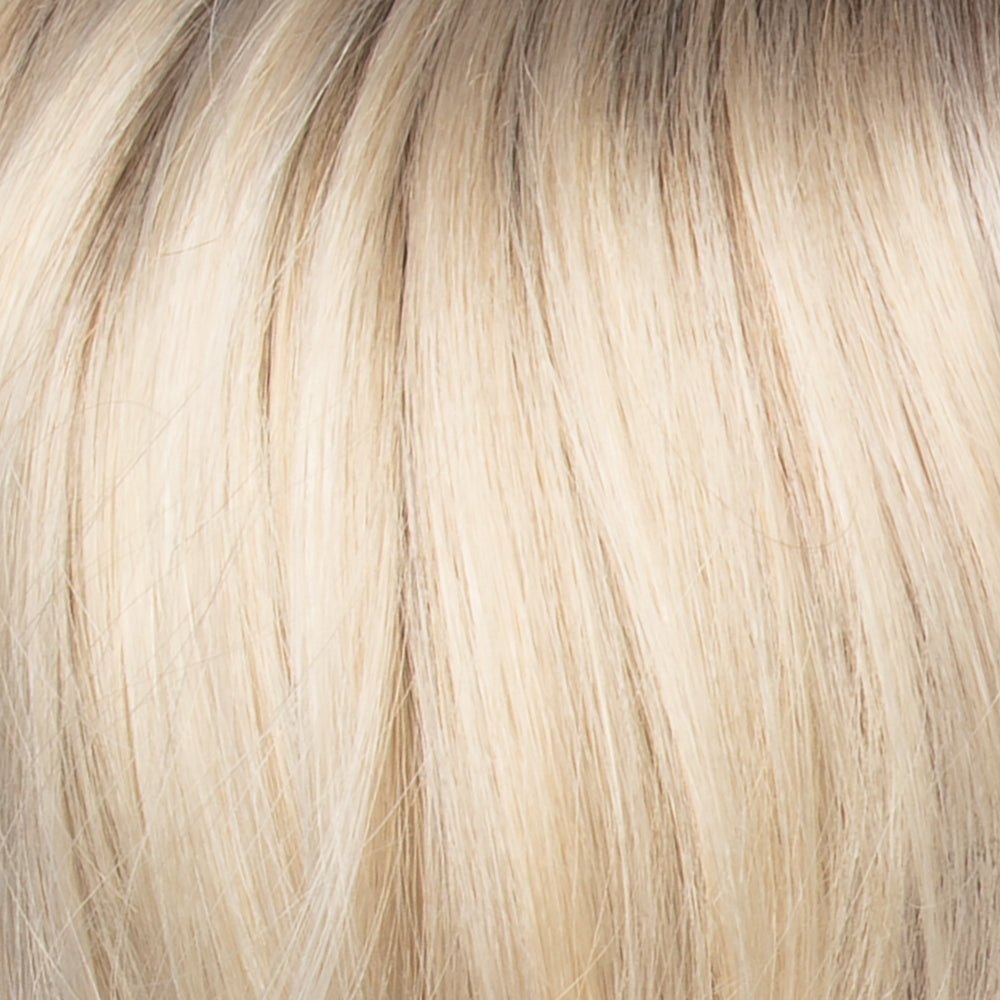 Color swatch of synthetic blonde wig color named SPF Blonde