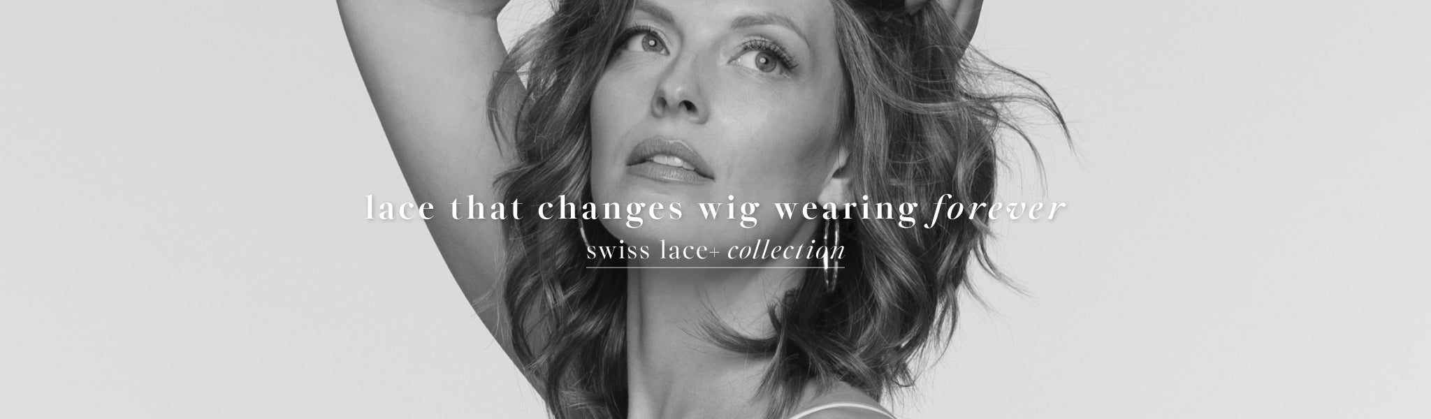 Estetica Designs Swiss Lace wig with natural hairline, showcasing lightweight, undetectable lace front technology.