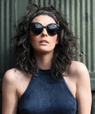 Front Lace Line Synthetic Wig Avalon by Estetica Designs shown in Chocolate Smoke