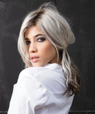 Front Lace Line Synthetic Wig Avalon by Estetica Designs shown in Icy Shadow