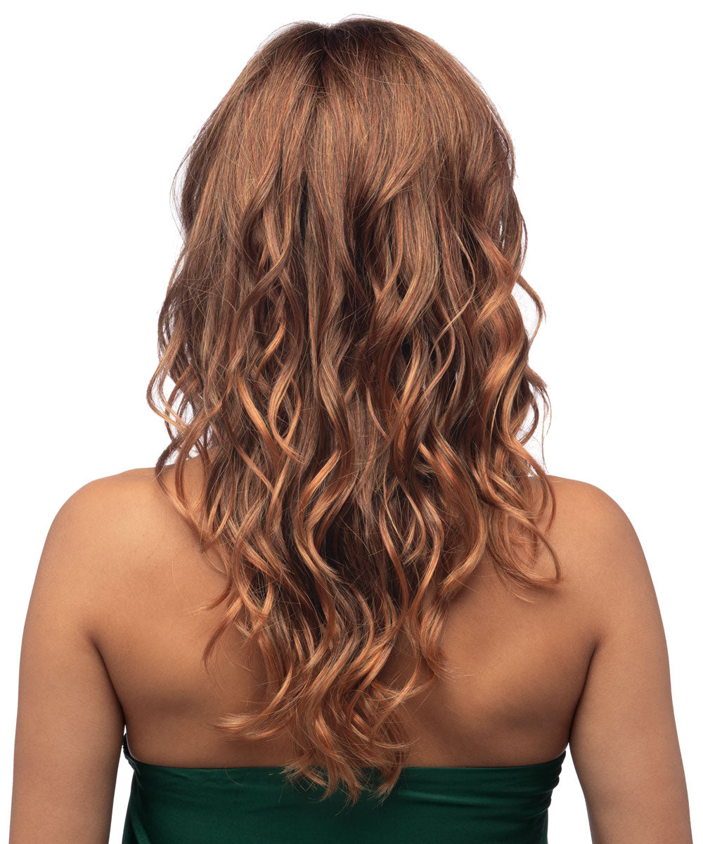 Front Lace Line Synthetic Wig Deena by Estetica Designs shown in Copper Sunset