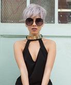 Front Lace Line with Lace Part Synthetic Wig Deena by Estetica Designs shown in Lilac Haze Smokehouse Color