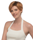 Front Lace Line with Lace Part Synthetic Wig Deena by Estetica Designs shown in Mandarin Rooted