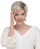 Front Lace Line with Lace Part Synthetic Wig Deena by Estetica Designs shown in Sunlit Blonde