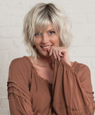 Pure Stretch Cap Synthetic Wig Jones by Estetica Designs shown in Sunlit Blonde