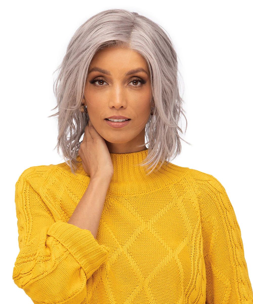 Front Lace Line Synthetic Wig Mellow by Estetica Designs shown in Lilac Haze