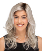 Front Lace Line Synthetic Wig Orchid by Estetica Designs shown in Silversun Rooted