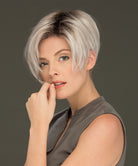 Front Lace Line Synthetic Wig Perry shown in color SILVERSUNRT8