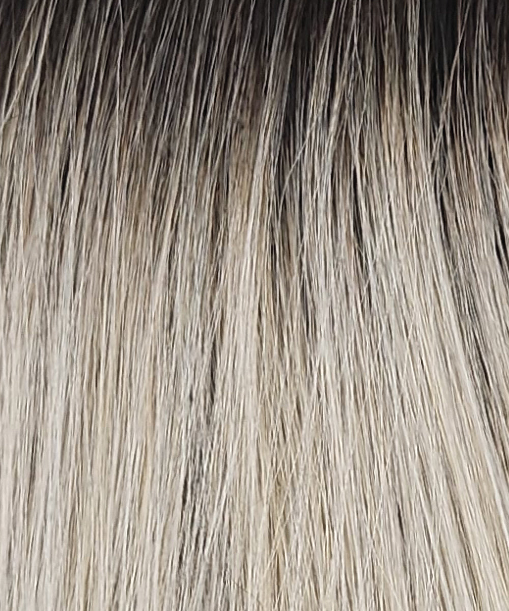 Heat Resistant Wig Blonde Color Swatch Silversun Rooted by Estetica Designs 