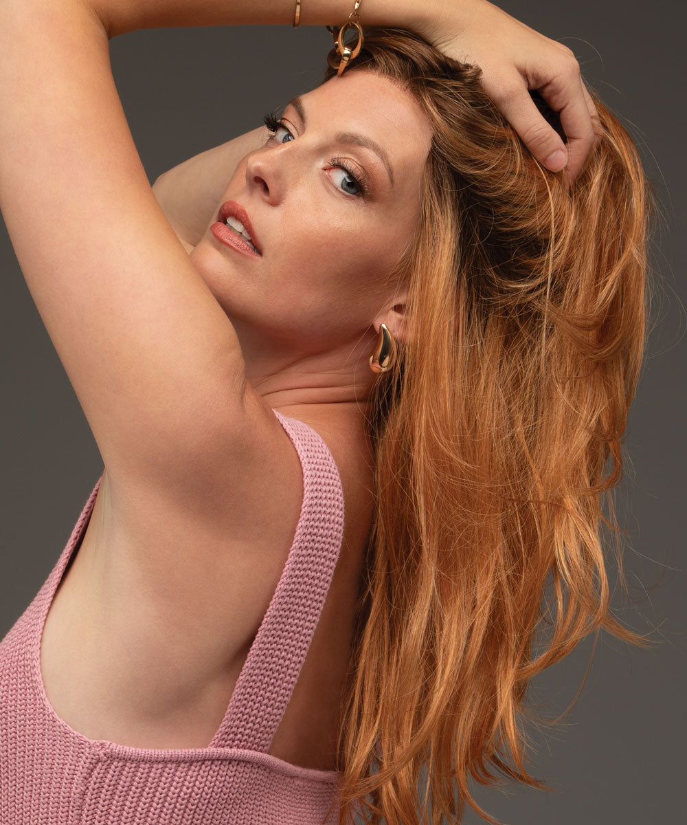 Monofilament with Lace Front Synthetic Wig Locklan by Estetica Designs shown in Mandarin Rooted