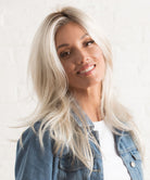 Monofilament with Lace Front Synthetic Wig Locklan by Estetica Designs shown in Sunlit Blonde