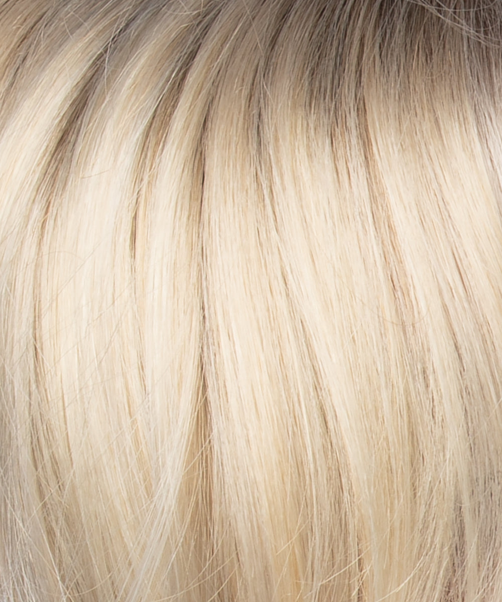 Color swatch of synthetic blonde wig color named SPF Blonde