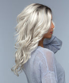 Front Lace Line Synthetic Wig Deena by Estetica Designs shown in Silversun Rooted