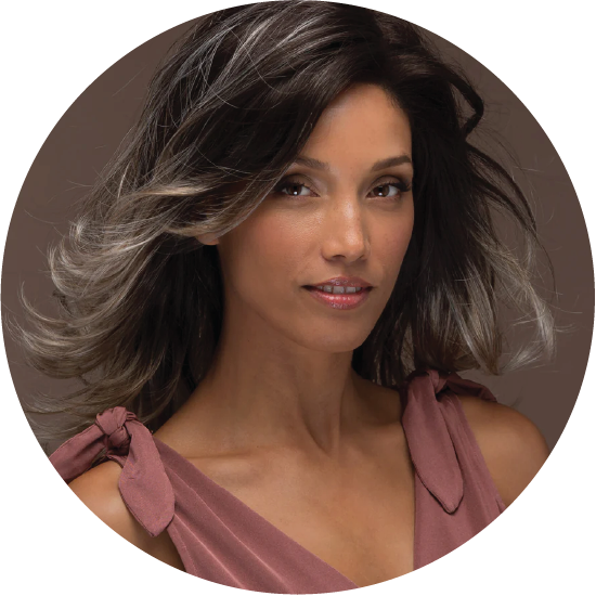 Front Lace Line Synthetic Wig Orchid by Estetica Designs shown in AMERICANO