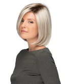 Front Lace Line Synthetic Wig Jamison by Estetica Designs shown in Silversun Rooted