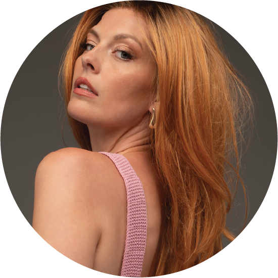 Monofilament with Lace Front Synthetic Wig Locklan by Estetica Designs shown in Mandarin Rooted