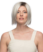 Swiss Lace+ Synthetic Wig Lumi by Estetica Designs shown in Silversun Rooted
