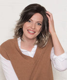 Front Lace Line Synthetic Wig Mellow by Estetica Designs shown in Americano