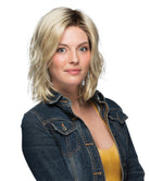 Front Lace Line Synthetic Wig Mellow by Estetica Designs shown in RH26/613RT8