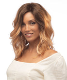 Front Lace Line with Lace Part Synthetic Wig Ocean by Estetica Designs shown in Golden Ginger