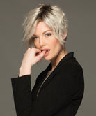 Front Lace Line with Lace Part Synthetic Wig Ryan by Estetica Designs shown in SILVERSUNRT8