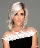 Front Lace Line with Lace Part Synthetic Wig Sky by Estetica Designs shown in SILVERSUNRT8